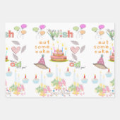 Papieren vellen inpakken Happy Birthday Wish (Voorkant)