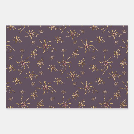 Papieren vellen inpakken met toverhazelaar bloemen (Voorkant 3)