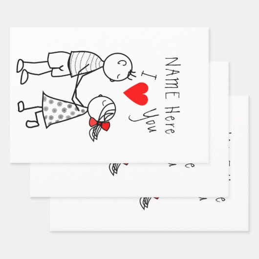 Papieren vellen met aangepaste naam oppakken Papie (Set)