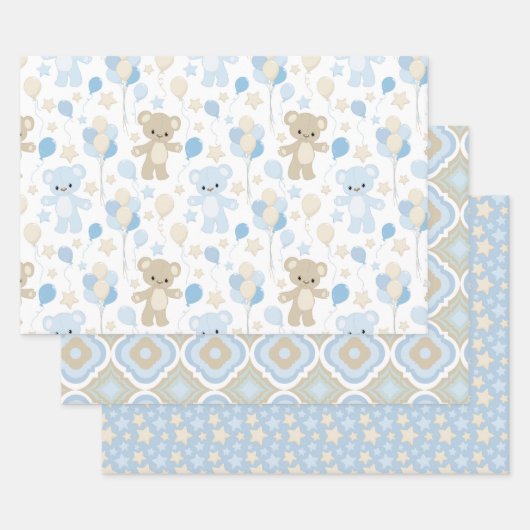 Papieren vellen met Baby shower ompakken (Set)