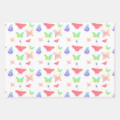 Papieren vellen met klauter vlinderpatroonpatronen (Voorkant 3)