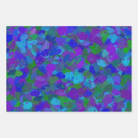 Papieren vellen met pacockkleurwrapping (Voorkant 2)