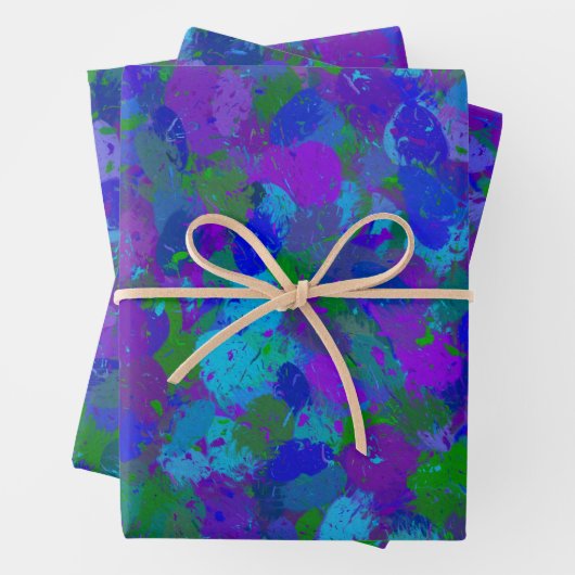 Papieren vellen met pacockkleurwrapping (In situ)