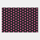 Papieren vellen met pooldot (zwart en neonroze) (Voorkant 2)