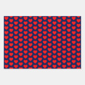 Papieren vellen met rode en marineblauwe harten (Voorkant 3)