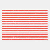 Papieren vellen met rode en witte strepen (Voorkant 3)