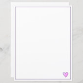 Papieren vellen - Roze Miami Heart (Voorkant / Achterkant)