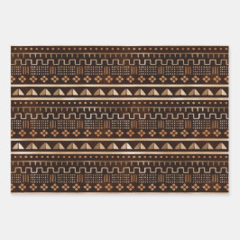 Papieren vellen uit brons metallisch geo