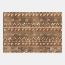 Papieren vellen uit brons metallisch geo