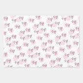 Papieren vellen Valentijns roze rode harten (Voorkant)