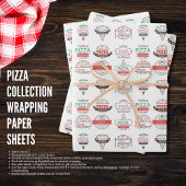 Papieren vellen van Collectie van Pizza