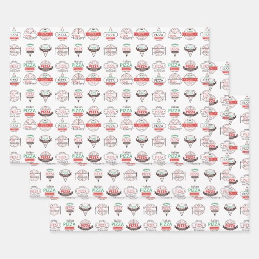 Papieren vellen van Collectie van Pizza (Set)