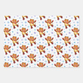 Papieren vellen van Cute Holiday Tiger met onmidde (Voorkant 3)
