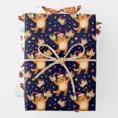 Papieren vellen van Cute Holiday Tiger met onmidde (In situ)