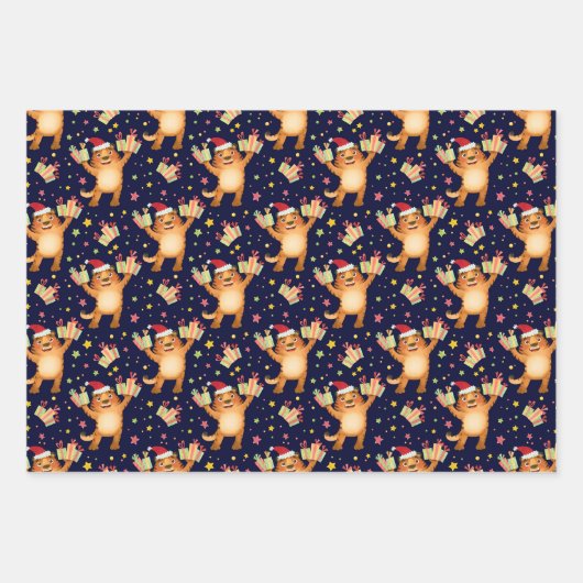 Papieren vellen van Cute Holiday Tiger met onmidde (Voorkant)