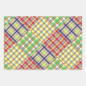 Papieren vellen van geplakt Madras Gift Wrapping (Voorkant)