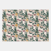 Papieren vellen van gouden, Holly en Cacaoppen (Voorkant)