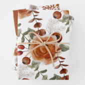 Papieren vellen van herfst Floral Wrapping (In situ)