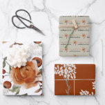 Papieren vellen van herfst Floral Wrapping<br><div class="desc">Geniet van elke speciale gelegenheid met deze prachtige gepersonaliseerde felicitaties aan de herfst/winterpakbon! Matching bruiloft Stapel is beschikbaar onder mijn "bruiloft collectie".</div>
