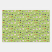 Papieren vellen van kippen met een gelukkig patroo (Voorkant)