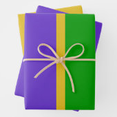 Papieren vellen van mardi Gras Stripes (In situ)