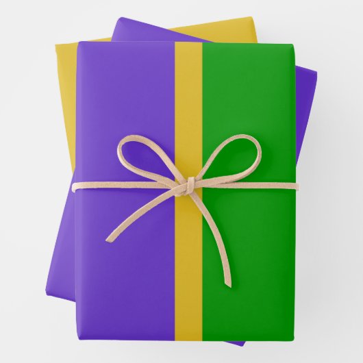 Papieren vellen van mardi Gras Stripes (In situ)