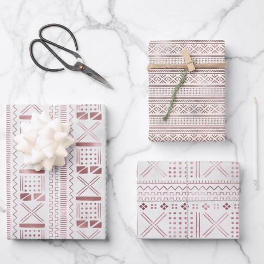 Papieren vellen van metallisch roos voor het oppak (Voorkant)