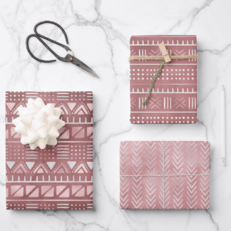 Papieren vellen van metallisch roos voor het oppak