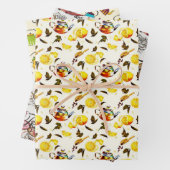 Papieren vellen van schattige theepartijtjes (In situ)