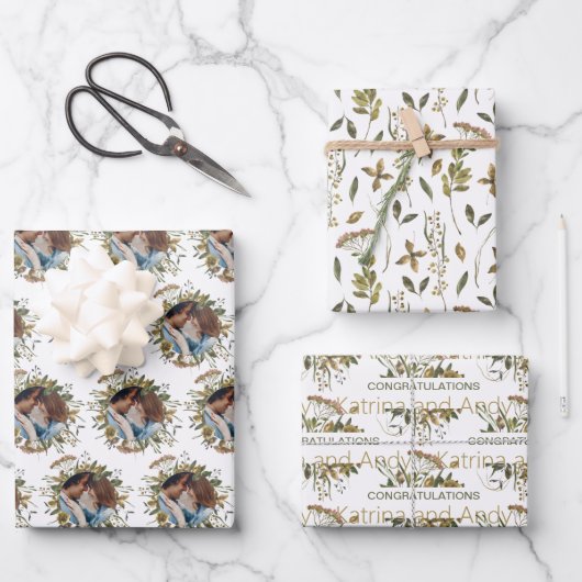 Papieren vellen van waterverf- en bruiloft (Voorkant)