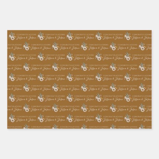 Papieren vellen van waterverf- en bruiloft (Voorkant 3)