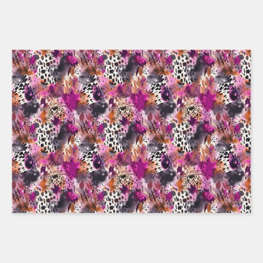 Papieren vellen verpakken-Leopard Print (Voorkant)
