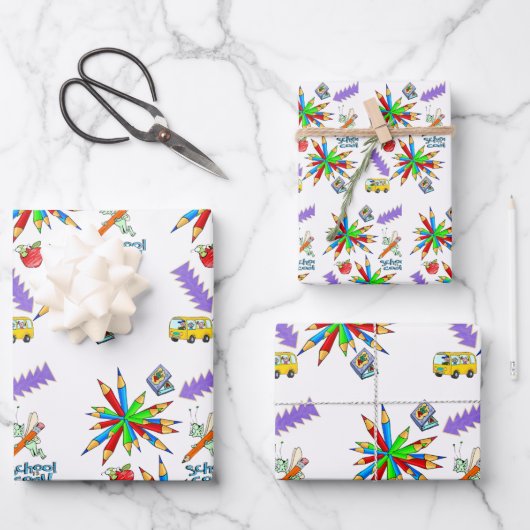 Papieren vellen verpakken School is cool (Voorkant)