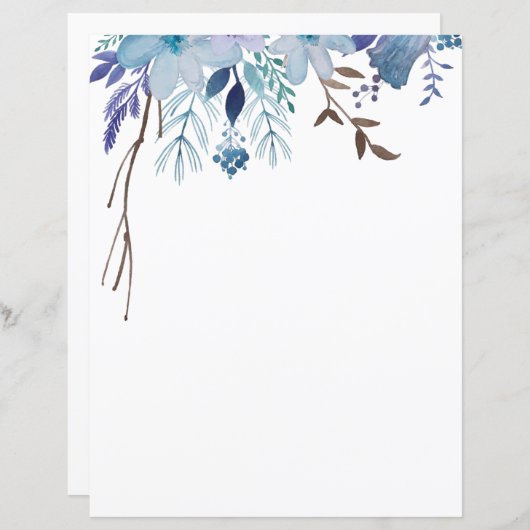 Papieren vellen - zomerblauwe plekken (Voorkant / Achterkant)