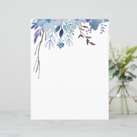 Papieren vellen - zomerblauwe plekken (Staand voorkant)