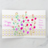 Papieren verjaardagsgroeten voor zuster kaart (Binnen)