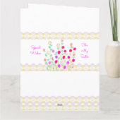 Papieren verjaardagsgroeten voor zuster kaart (Achterkant)