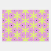 Papieren verpakking 2 Roze Geel Inpakpapier Vel (Voorkant 3)