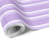 Papieren Violet en witte strepen ompakken Cadeaupapier (Rol Hoek)