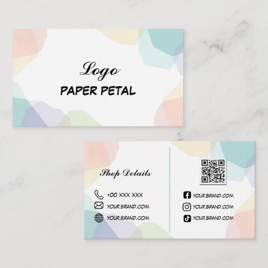 Papieren Visitekaartje (Voorkant / Achterkant)