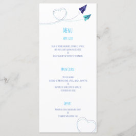 Papieren vlak waterverf diner menu