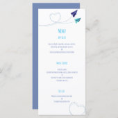 Papieren vlak waterverf diner menu (Voorkant / Achterkant)