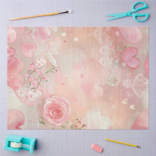 Papieren Vleugels en Rozen Tissuepapier (Craft)