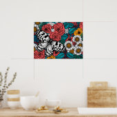 Papieren vlieger tuin poster (Keuken)