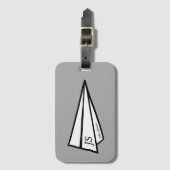 papieren vliegtuig bagagelabel (Voorkant (verticaal))