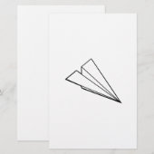 Papieren vliegtuig briefpapier (Voorkant / Achterkant)