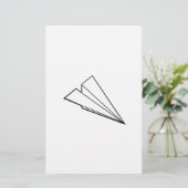 Papieren vliegtuig briefpapier (Staand voorkant)