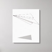 Papieren vliegtuig canvas afdruk (Voorkant)