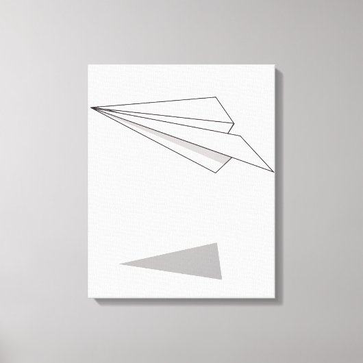 Papieren vliegtuig canvas afdruk (Voorkant)