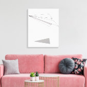 Papieren vliegtuig canvas afdruk (Insitu (Woonkamer))